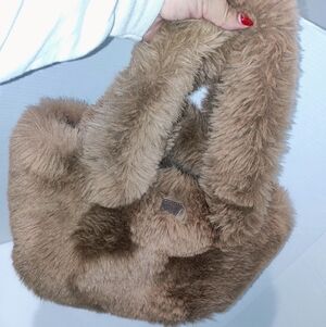 SKIMS Mini Furry Tote Bag